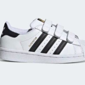 Adidas Superstar Shoes White Kids - Kids Originals Shoes EF4838 Sz 13.5 + EXTRAS